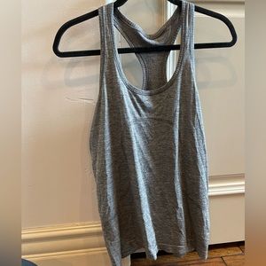 Shimmery silver lululemon workout tank
